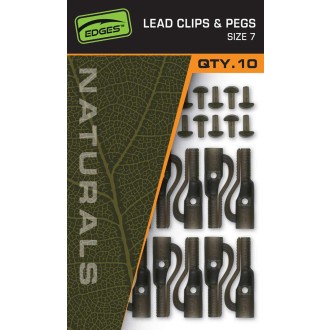 Závěsky Fox EDGES™ Naturals Lead Clips & Pegs Size 7 10ks