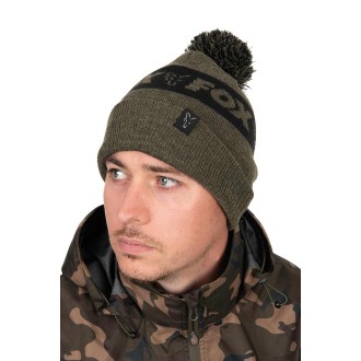Čepice Fox Collection Bobble - Green & Black