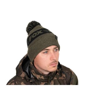 Čepice Fox Collection Bobble - Green & Black