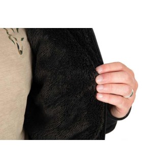 Bunda Fox Collection Sherpa Jacket Black & Orange