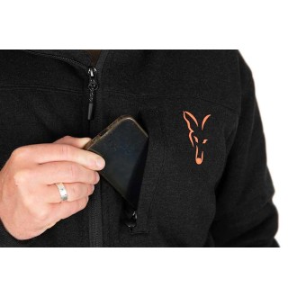 Bunda Fox Collection Sherpa Jacket Black & Orange