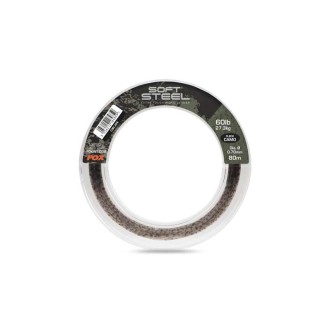 Šokový vlasec Fox Soft Steel Fleck Camo Leader 100m
