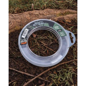Šokový vlasec Fox Soft Steel Fleck Camo Leader 100m