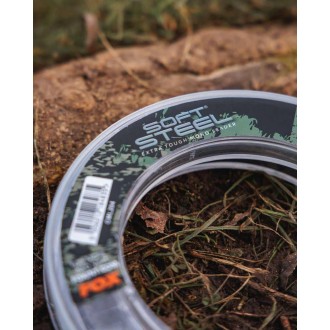 Šokový vlasec Fox Soft Steel Fleck Camo Leader 100m