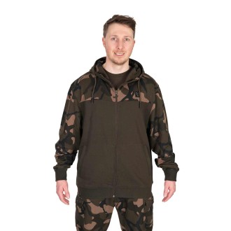 Mikina Fox LW Khaki/Camo Split Zip Hoody
