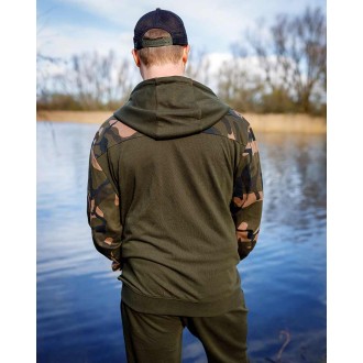 Mikina Fox LW Khaki/Camo Split Zip Hoody