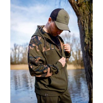 Mikina Fox LW Khaki/Camo Split Zip Hoody