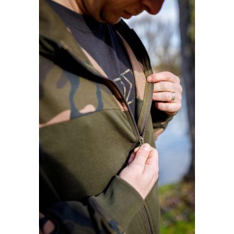 Mikina Fox LW Khaki/Camo Split Zip Hoody
