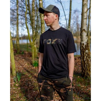 Triko Fox Black/Camo Logo T-Shirt