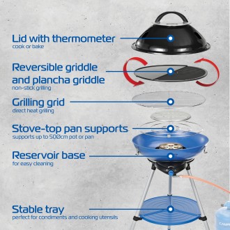 Vařič a gril PARTY GRILL® 600, na PB lahev