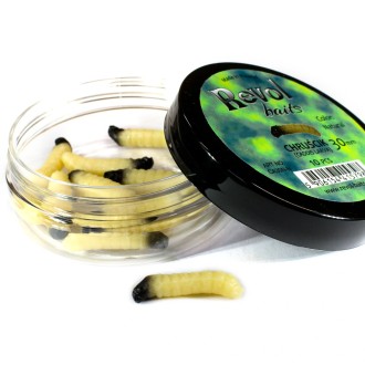 Revol Baits nástraha Caddis Larva 30mm příchuť krevetka, barva natural 10ks
