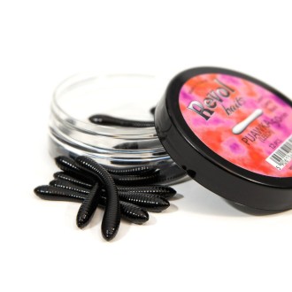 Revol Baits nástraha Leech 50mm příchuť krevetka, barva černá 12ks
