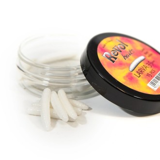 Revol Baits nástraha Larva 35mm příchuť krevetka, barva bílá 15ks