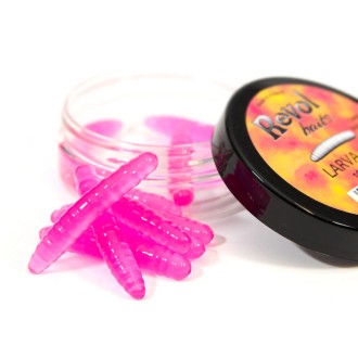 Revol Baits nástraha Larva 50mm příchuť krevetka, barva růžová UV 10ks