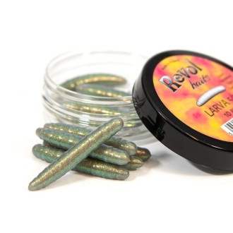 Revol Baits nástraha Larva 50mm příchuť sýr-česnek, barva šedý chameleon 10ks