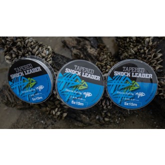 Ujímaný šokový vlasec Giants Fishing Tapered Shock Leader 5 x 15 m