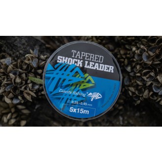 Ujímaný šokový vlasec Giants Fishing Tapered Shock Leader 5 x 15 m