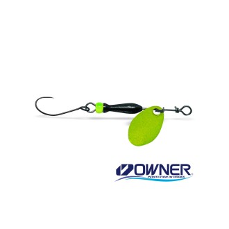 Třpytka Jigovky Classic Barbless Black - Chartreuse Body vel.1