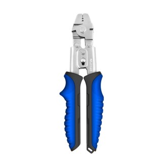 MUSTAD 10inch CRIMPING TOOL, 420 STAINLESS STEEL, FINE POLISH BLUE