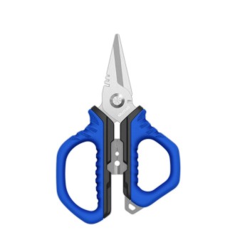 MUSTAD 5inch, SCISSORS, 420 STAINLESS STEEL, FINE POLISHED BLUE