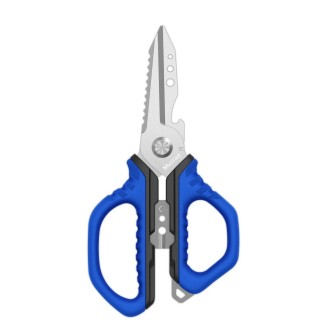 MUSTAD 7inch, SCISSORS, 420 STAINLESS STEEL, FINE POLISHED BLUE