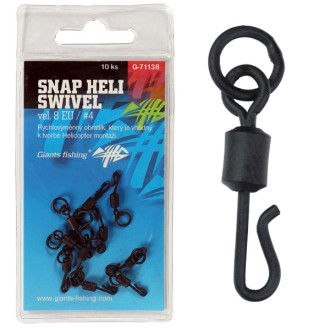 Obratlík Giants Fishing Swivel Snap Heli vel.8 10ks