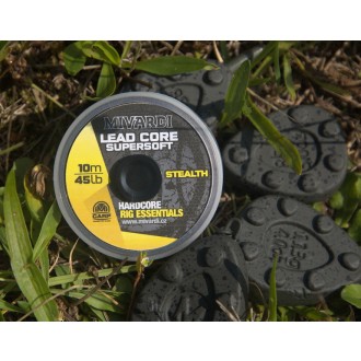 Olověná šňůrka Mivardi Lead Core SuperSoft Stealth 45lb 10m