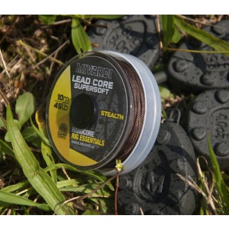 Olověná šňůrka Mivardi Lead Core SuperSoft Stealth 45lb 10m