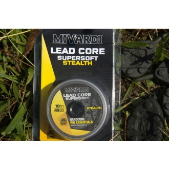 Olověná šňůrka Mivardi Lead Core SuperSoft Stealth 45lb 10m