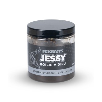 Boilie na jesetery v dipu Mikbaits Jessy 18mm 250ml