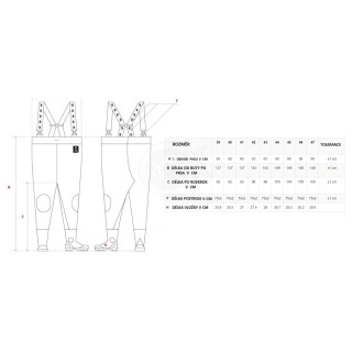 Prsačky Mikbaits Junior Slim Fit Black