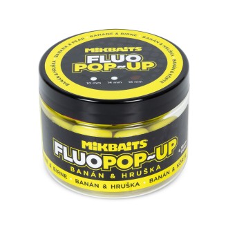 Mikbaits Plovoucí fluo boilie 150ml Banán Hruška