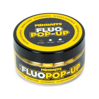 Mikbaits Mini Plovoucí fluo boilie 100ml Sladká kukuřice