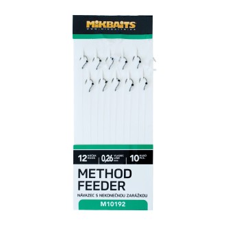 Mikbaits Method Feeder Návazce s nekonečnou zarážkou 10ks