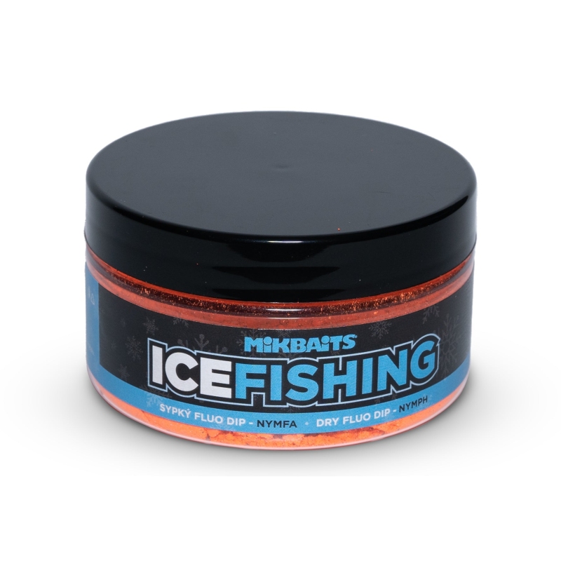 Sypký fluo dip Mikbaits Ice fishing pstruh řada 100 ml