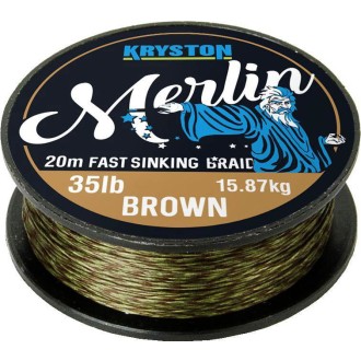 Kryston pletené šňůrky Merlin fast sinking braid pískový