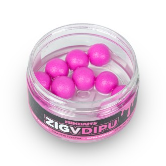 Mikbaits Zig ultra plovoucí v dipu Pikantní švestka 15mm