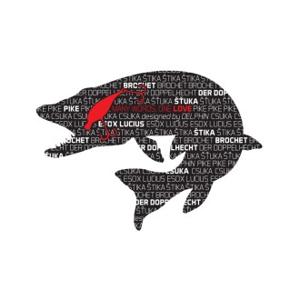 Nálepka Delphin štika série Words