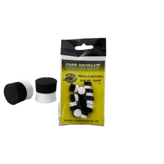 Pěnová nástraha BAREL/8 mm/černá-bílá