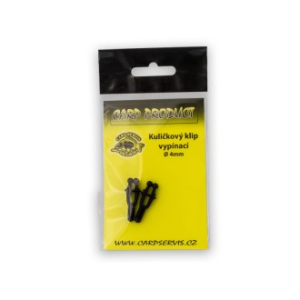 Kuličkový klip vypínací 4 mm - 2 ks