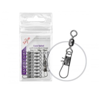Obratlík s karabinou Crane Swivel with Interlock Snap - 10 ks/vel.2