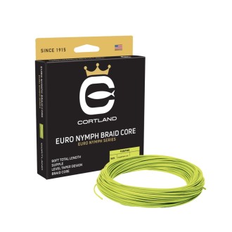 Muškařská šnůra Cortland Euro Nymph Braid Core .022 Fresh Level Sage Green/Chartreuse 90ft