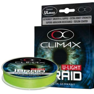 Pletená šňůra Climax iBraid U-Light neon-zelená 135m