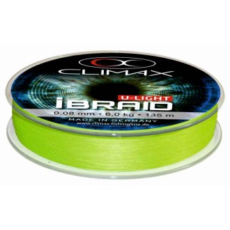Pletená šňůra Climax iBraid U-Light neon-zelená 135m