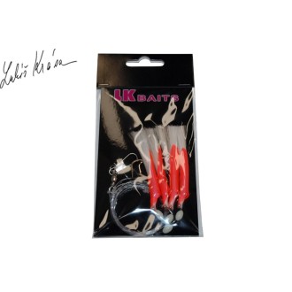 LK Baits Návazec na moře 3/0 0,60/0,45mm červeno-bílý