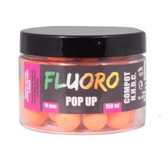 LK Baits Pop Up Fluoro Boilies Compot N.H.D.C. 14mm 150ml