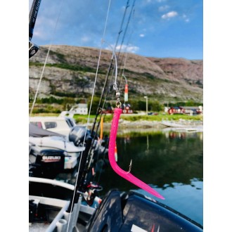 LK Baits návazec na tresky papriky 12/0 14cm UV Pink