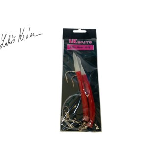 LK Baits návazec na tresky 8/0 12cm Lumino Dark Red/Tmavě červený