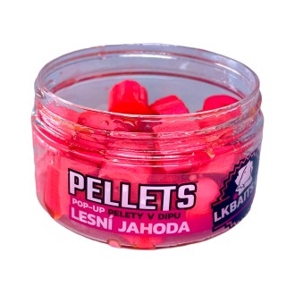 LK Baits POP-UP Pelety v dipu Lesní Jahoda 12mm, 40g