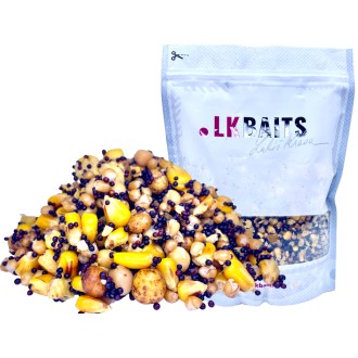 LK Baits Partikl Mix vařený - kukuřice, řepka, pšenice, hrách, tygří ořech 5kg